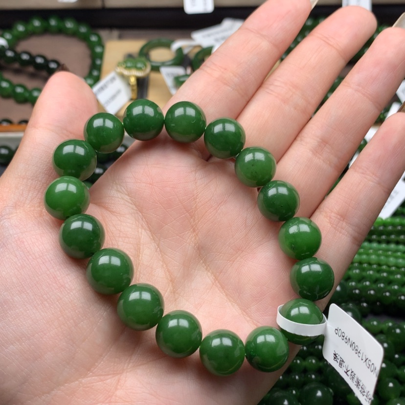 【闪购商品】未镶嵌手串和田玉（碧玉）J*12m