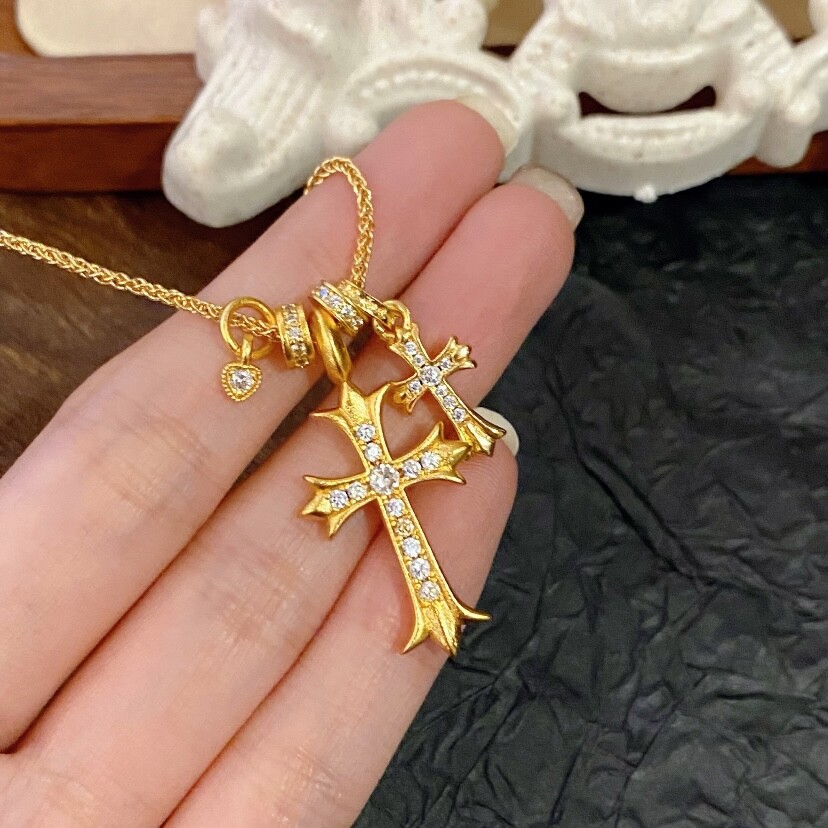 铜合金项链 十字架套链