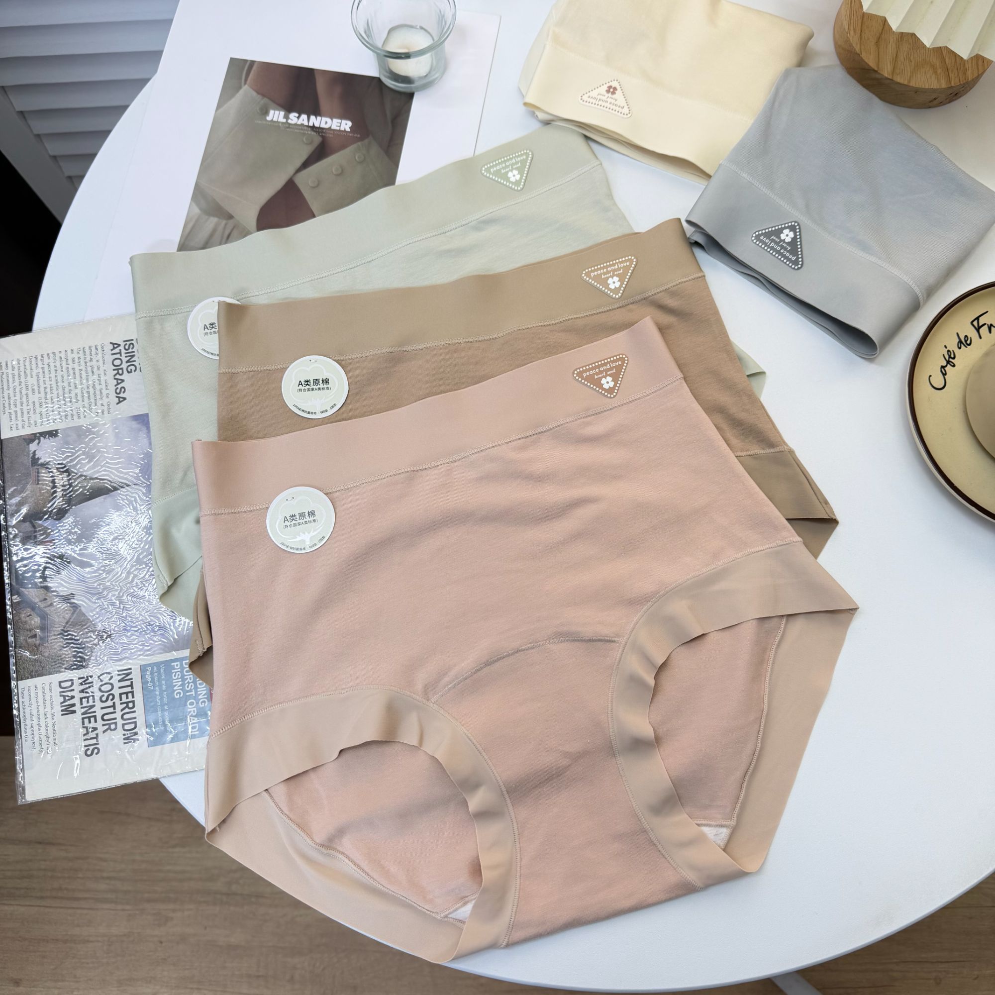 【90-160斤】5条高腰秋冬新款柔软A类纯棉加长裆无痕内裤女