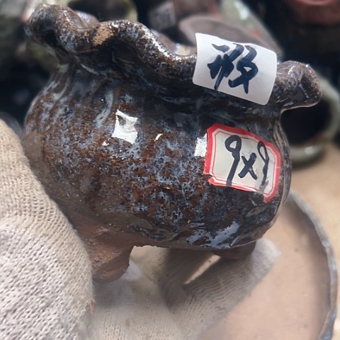 红陶粗陶花盆手工