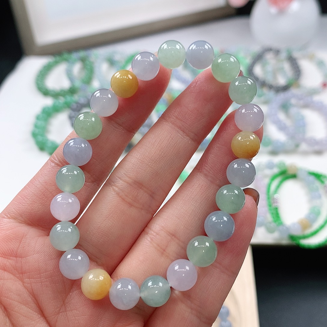 翡翠未镶嵌手链8mm