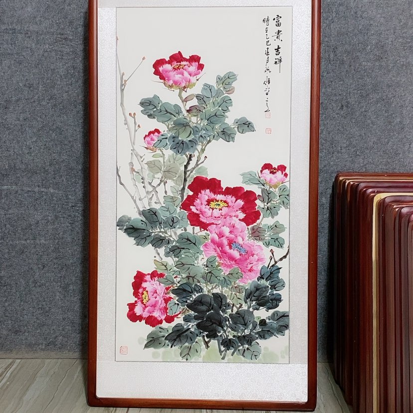 【闪购商品】国画书画作品带框125×65厘米