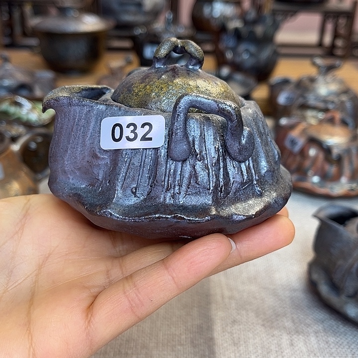 裸柴烧陶瓷手工茶器