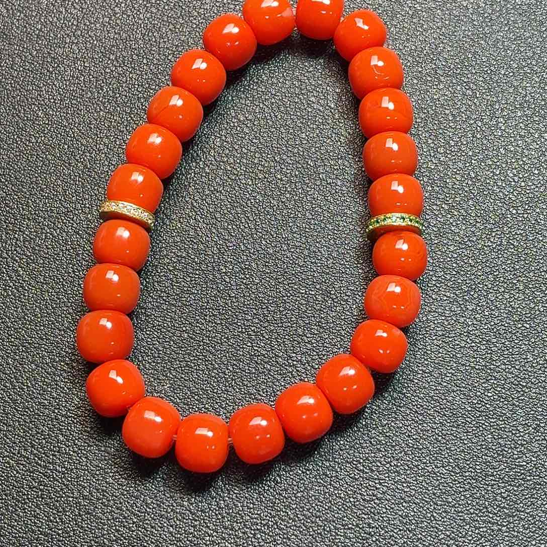 绫***音南红玛瑙18K金镶嵌单圈