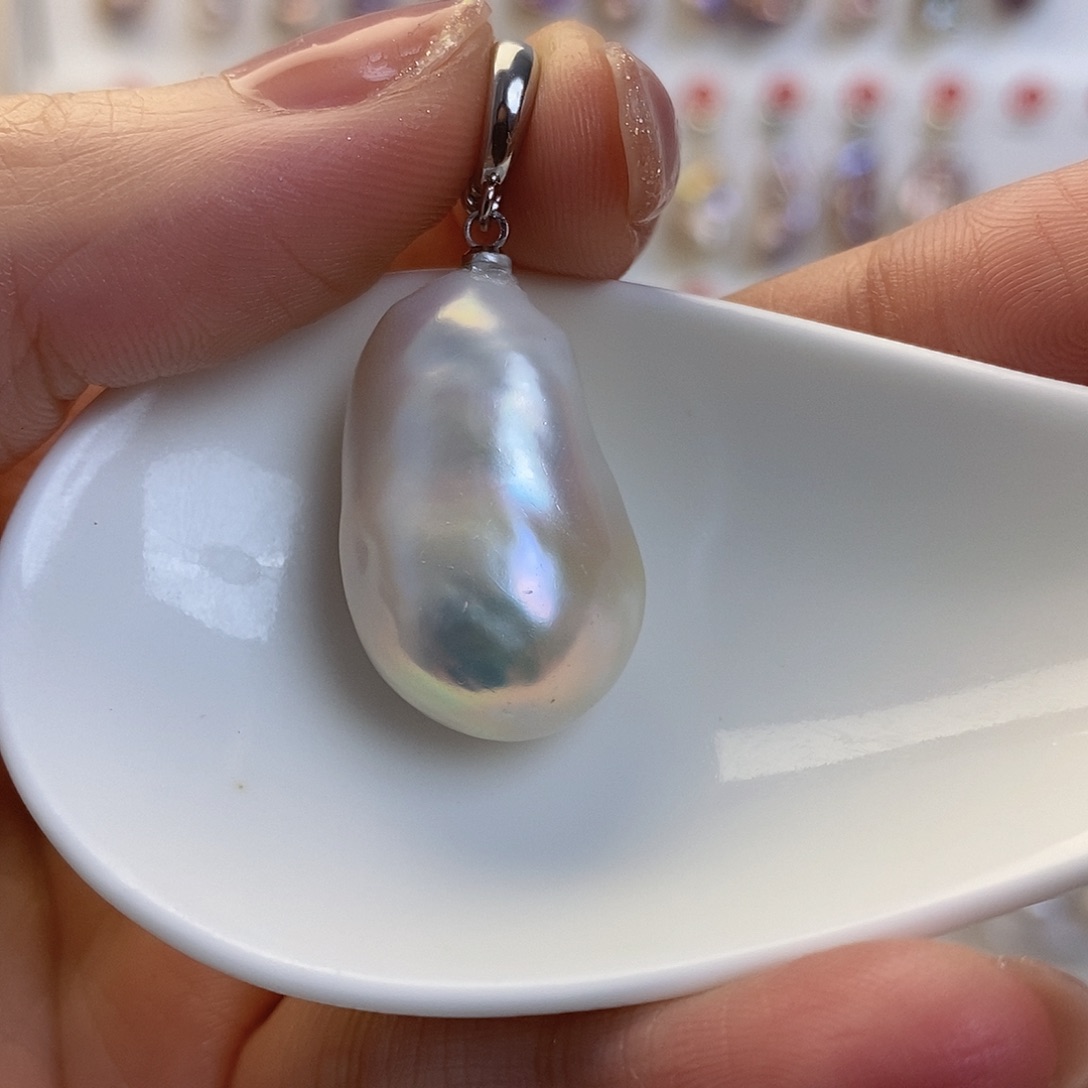 淡水珍珠颈饰银S925镶嵌