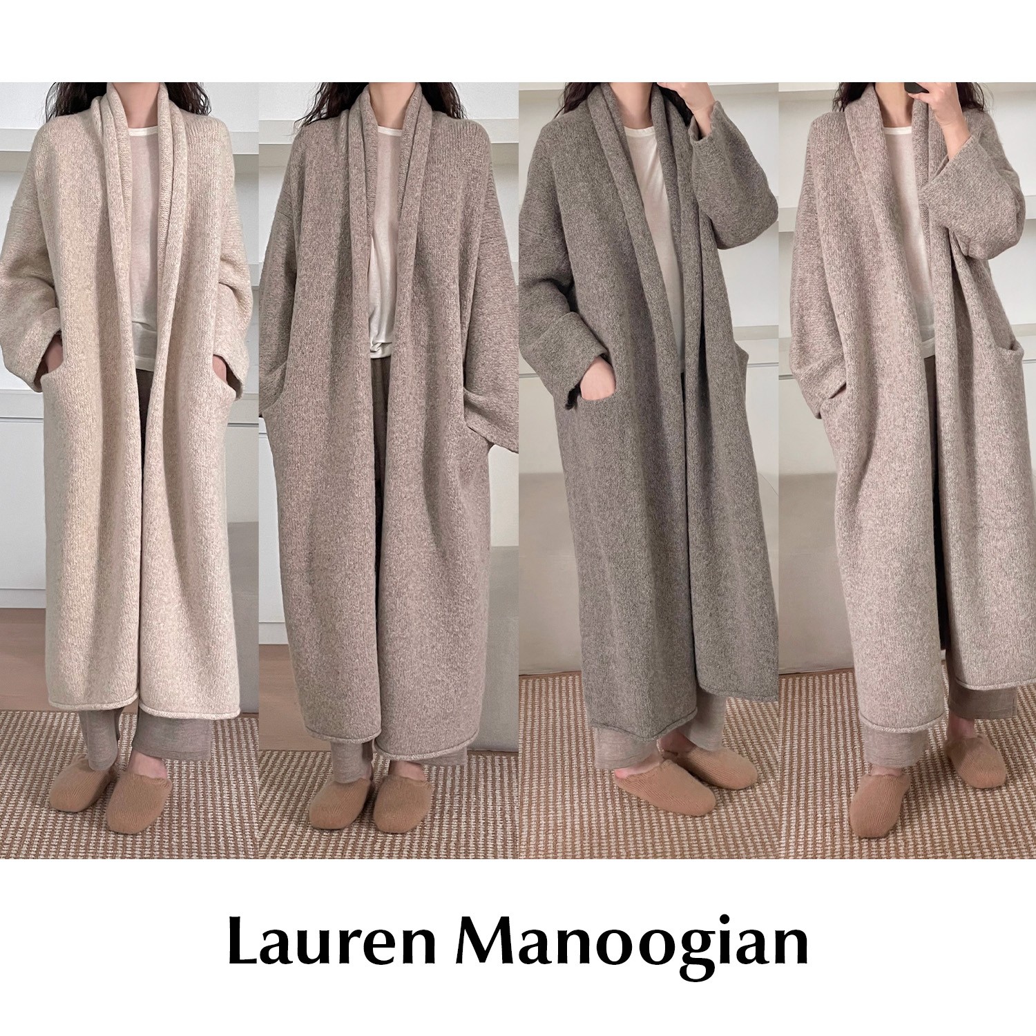 Lauren Manoogian 羊驼毛开衫外套long shawl/Capote 全新 全新不