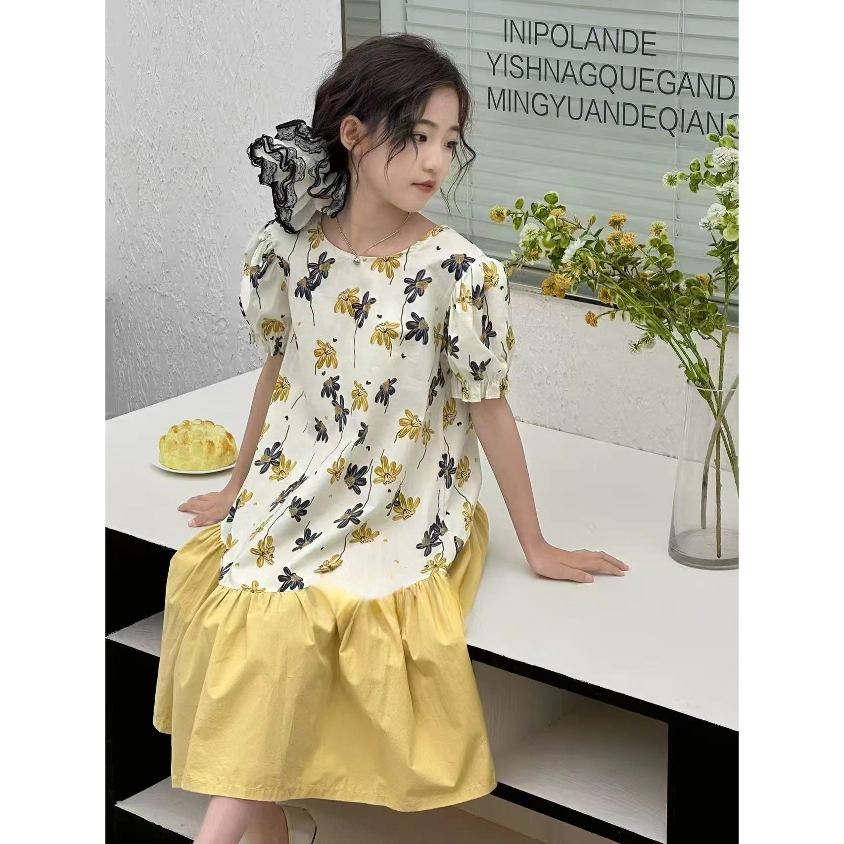 女童2025夏季新款甜美连衣裙B2344