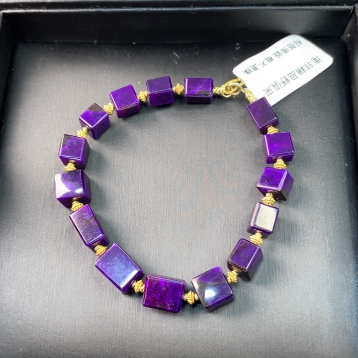 苏纪石（舒俱来）手串18K金镶嵌