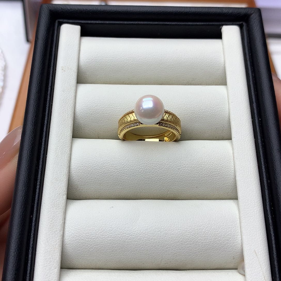 海水珍珠戒指银S925镶嵌