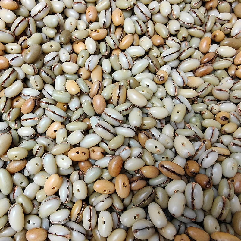 非金属木质手链 椰枣精抛光自然色散籽散珠男女通用绿色卡其色