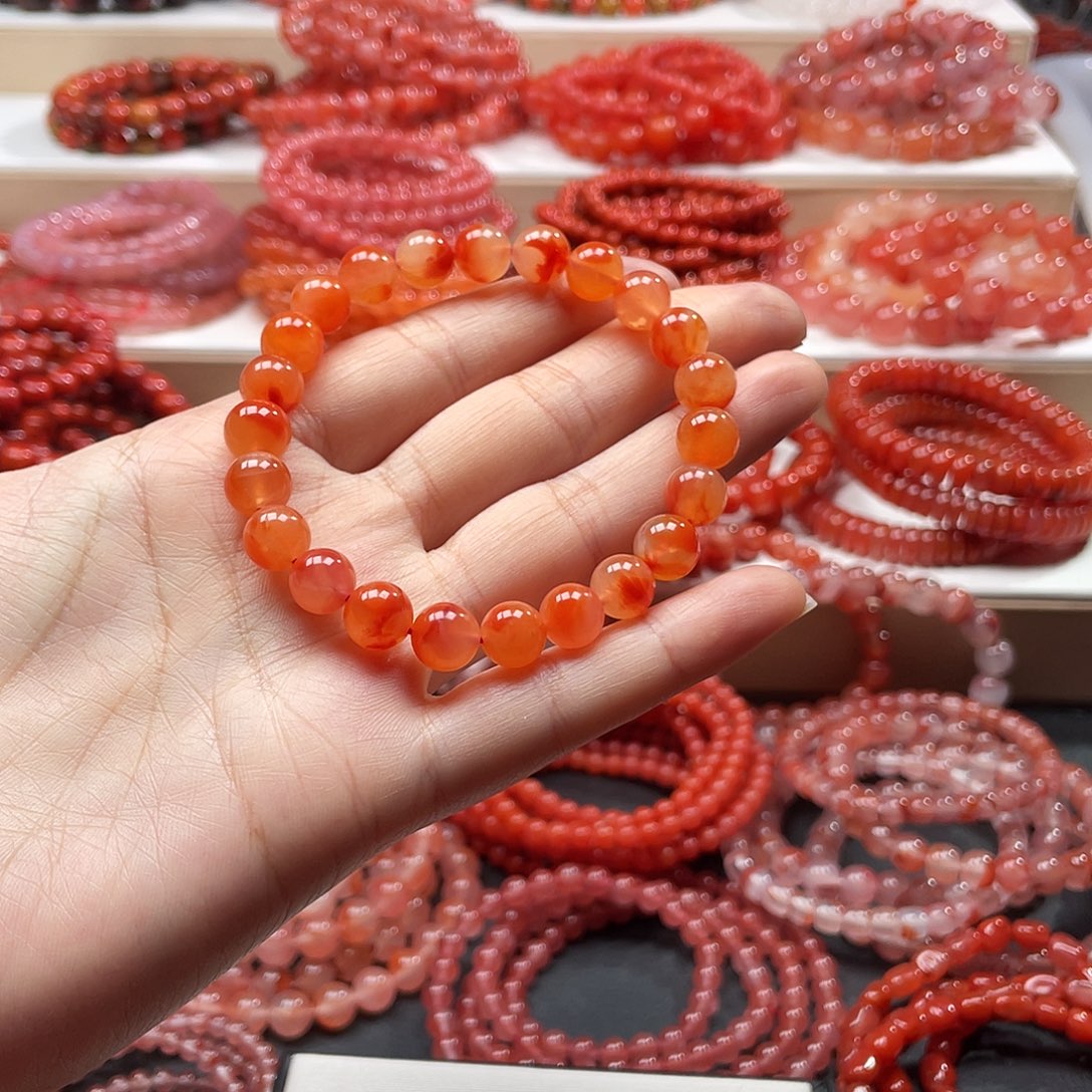 南红玛瑙未镶嵌手链