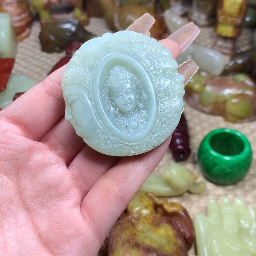 白玉菩提吊坠挂件