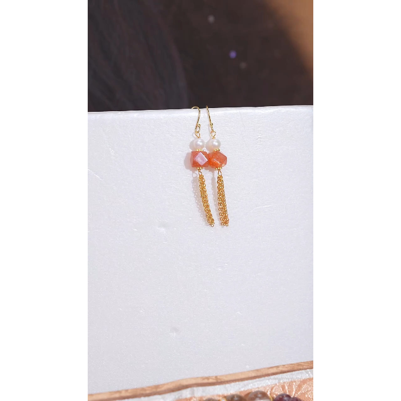 长石耳饰未镶嵌 @@W8366