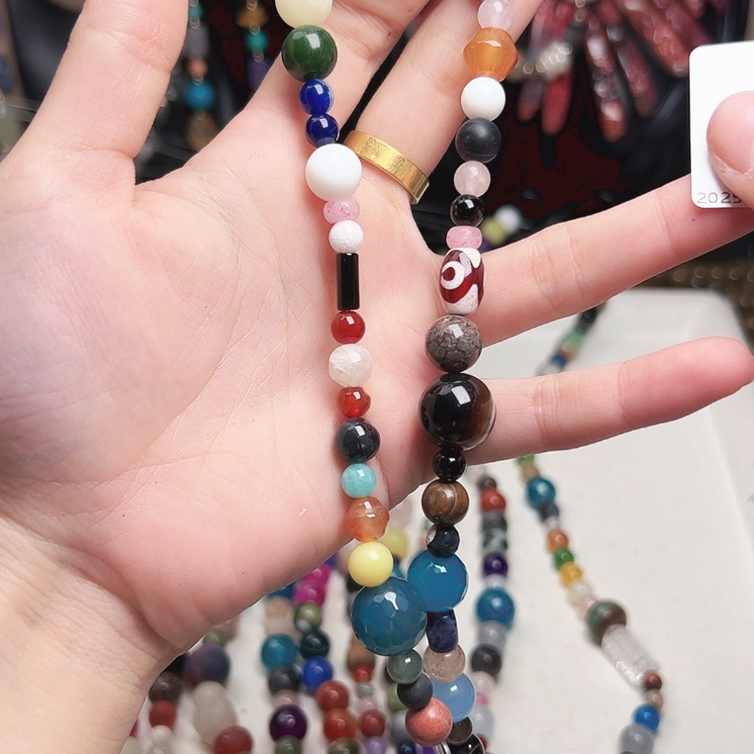 快***多玛瑙/玉髓合金珠宝半成品x261 多宝
