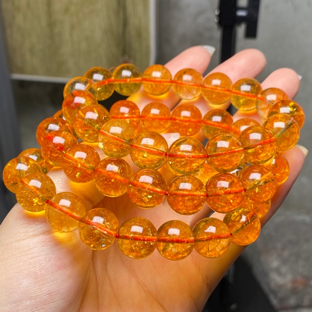 SJ-016号高品黄色12mm手链多样性发一件时尚