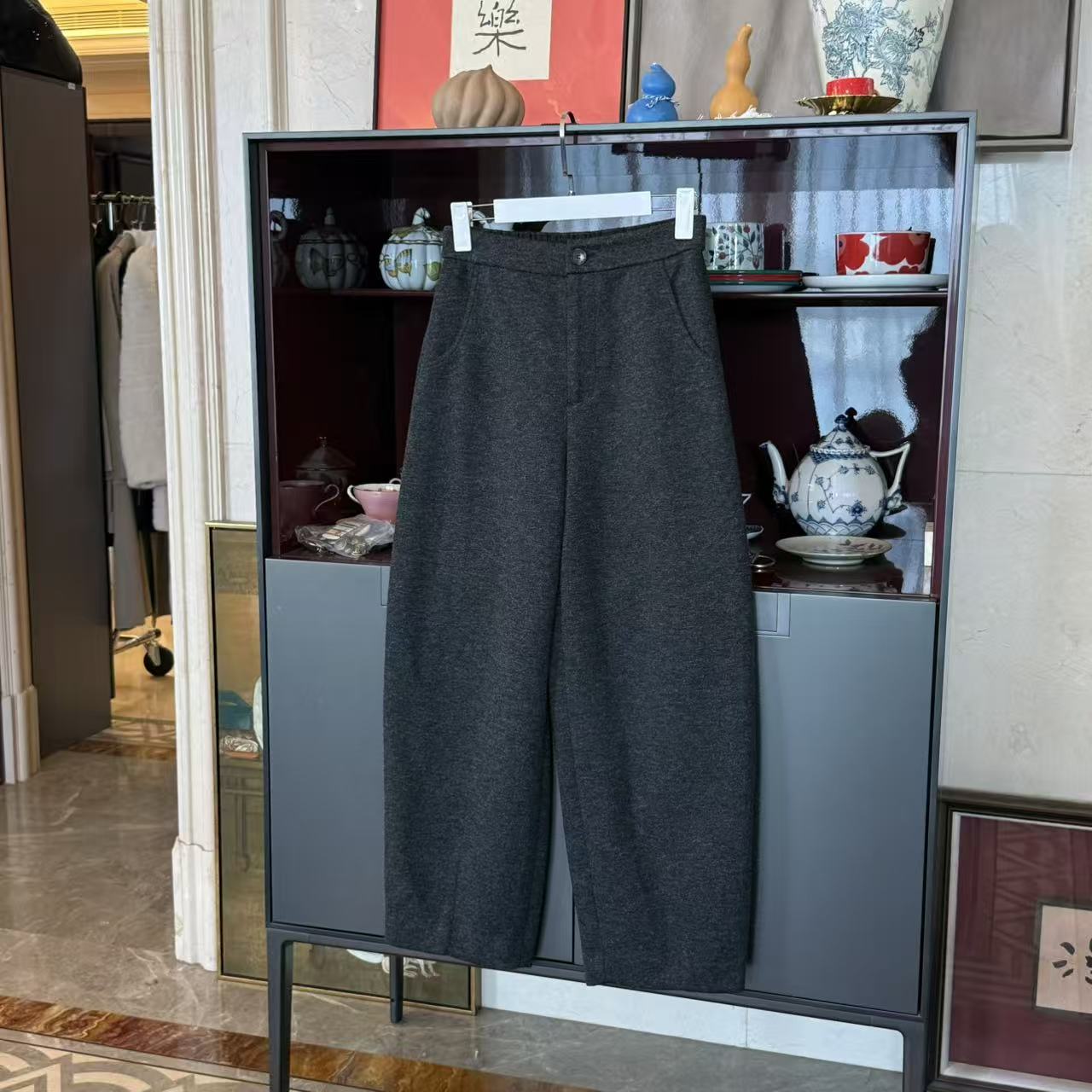 《软绵绵》MYL 2025秋冬款羊毛混纺休闲裤中腰百搭毛呢纯色长裤