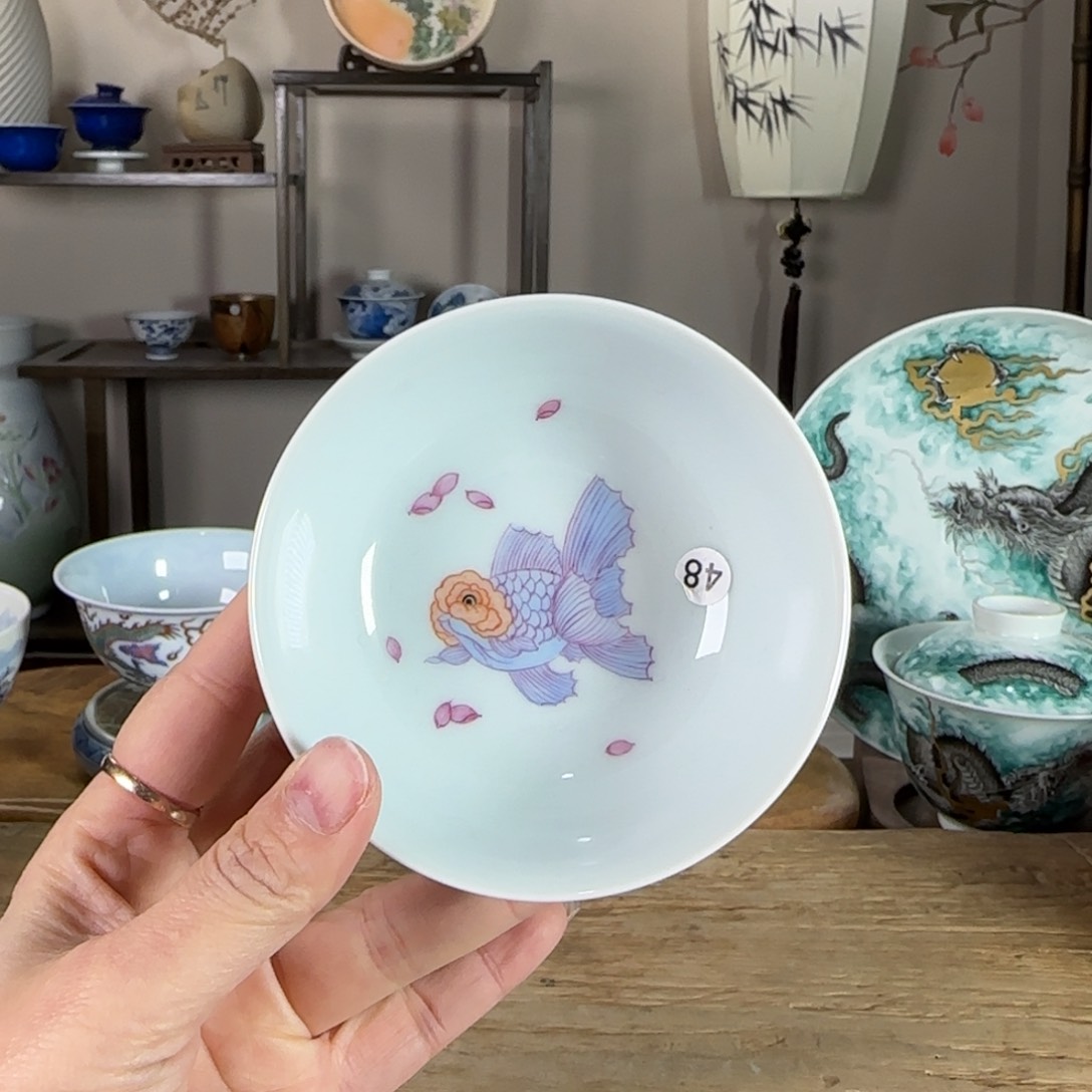 杯景德镇陶瓷柴烧多人