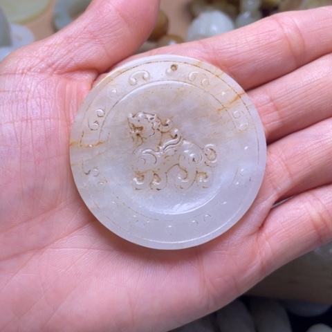 和田玉未镶嵌吊坠(不含链)岑*