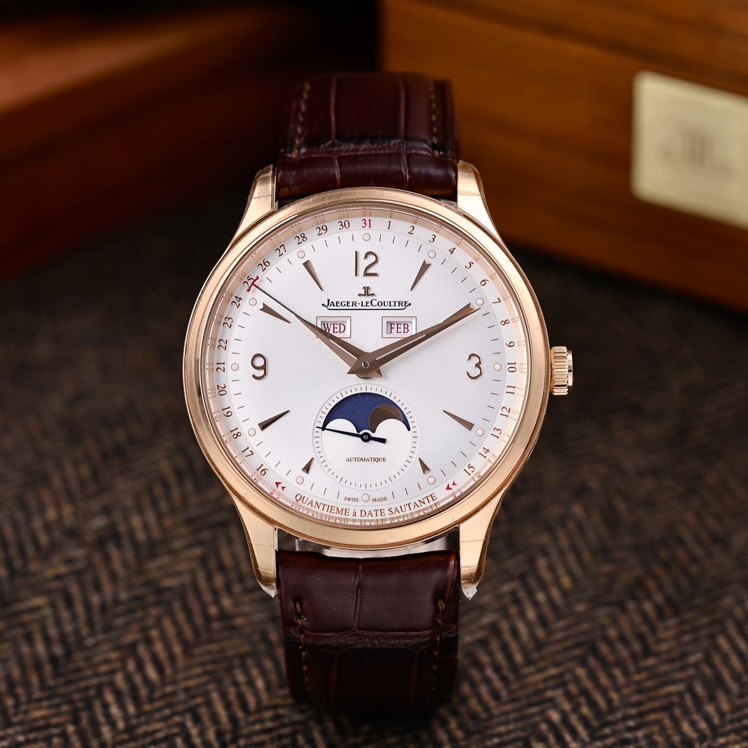 95新 Jaeger-LeCoultre/积家 4142520大师18K玫瑰金2024年8月保卡