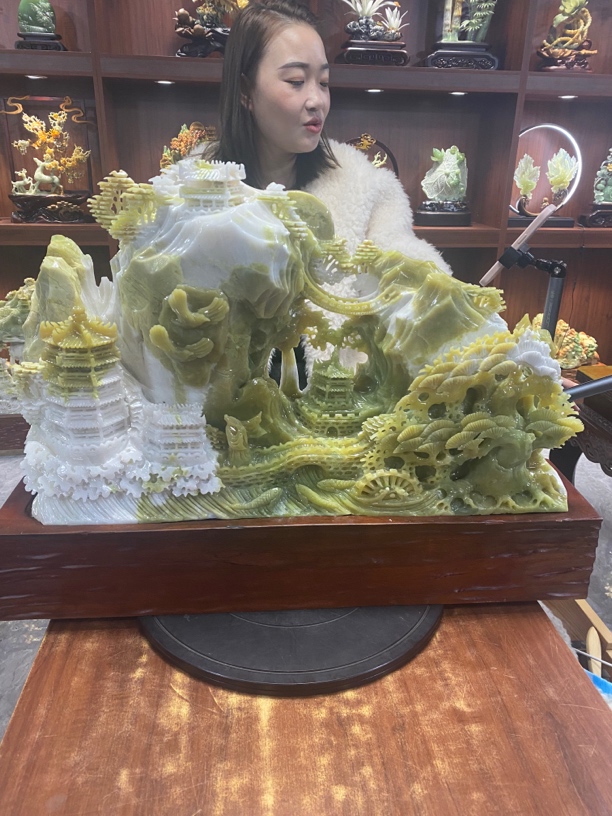 摆件新中式玄关山水摆件办公室摆件