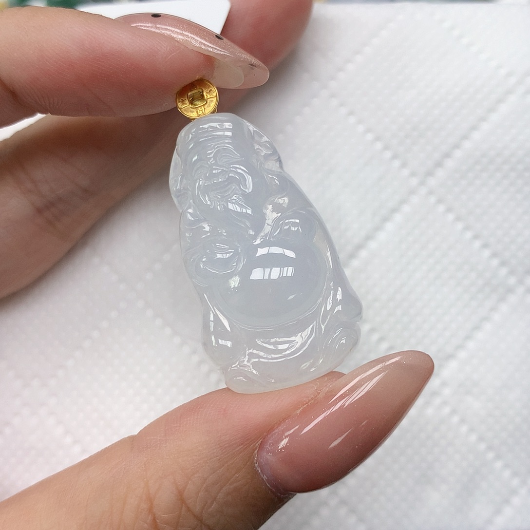 颈饰18K金镶嵌翡翠