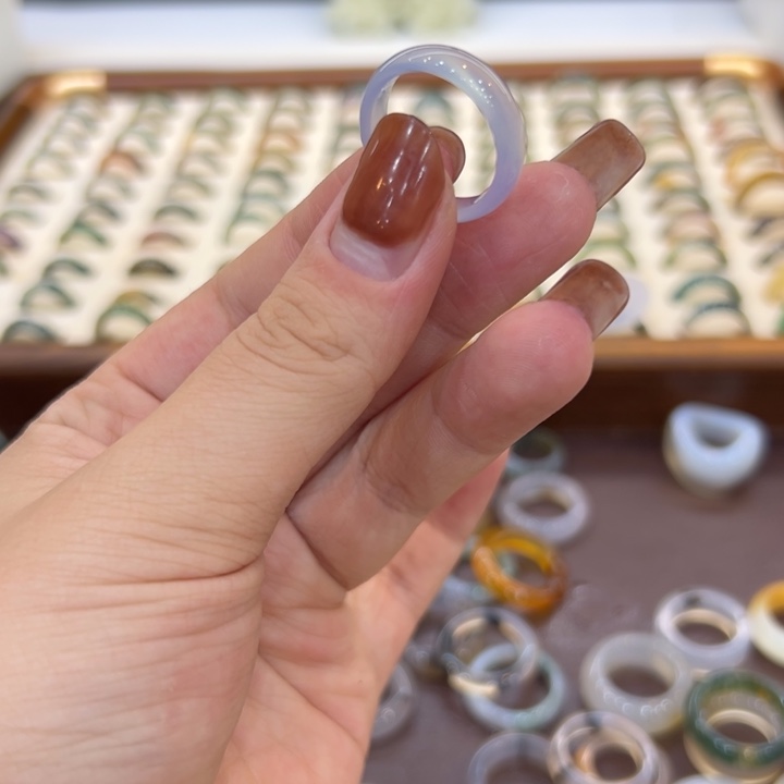 玛瑙/玉髓合金戒指6港17