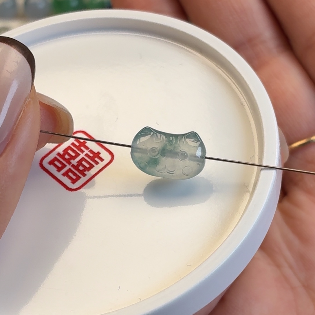 翡翠散珠冰飘花法棍小猫