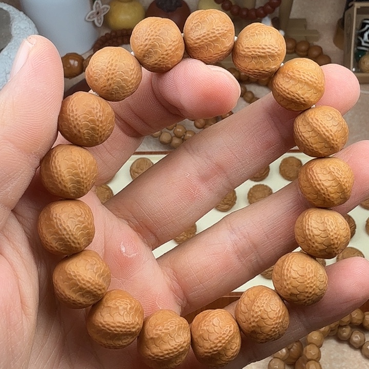 *****猴头核桃吊坠蛇皮纹猴头手串