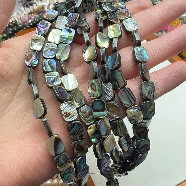 玛瑙/玉髓未镶嵌珠宝半成品一条8x10mm鲍鱼贝