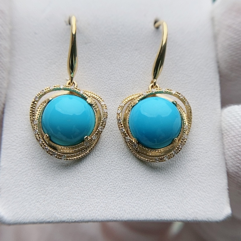 【闪购商品】绿松石原矿绿松石18K金镶嵌