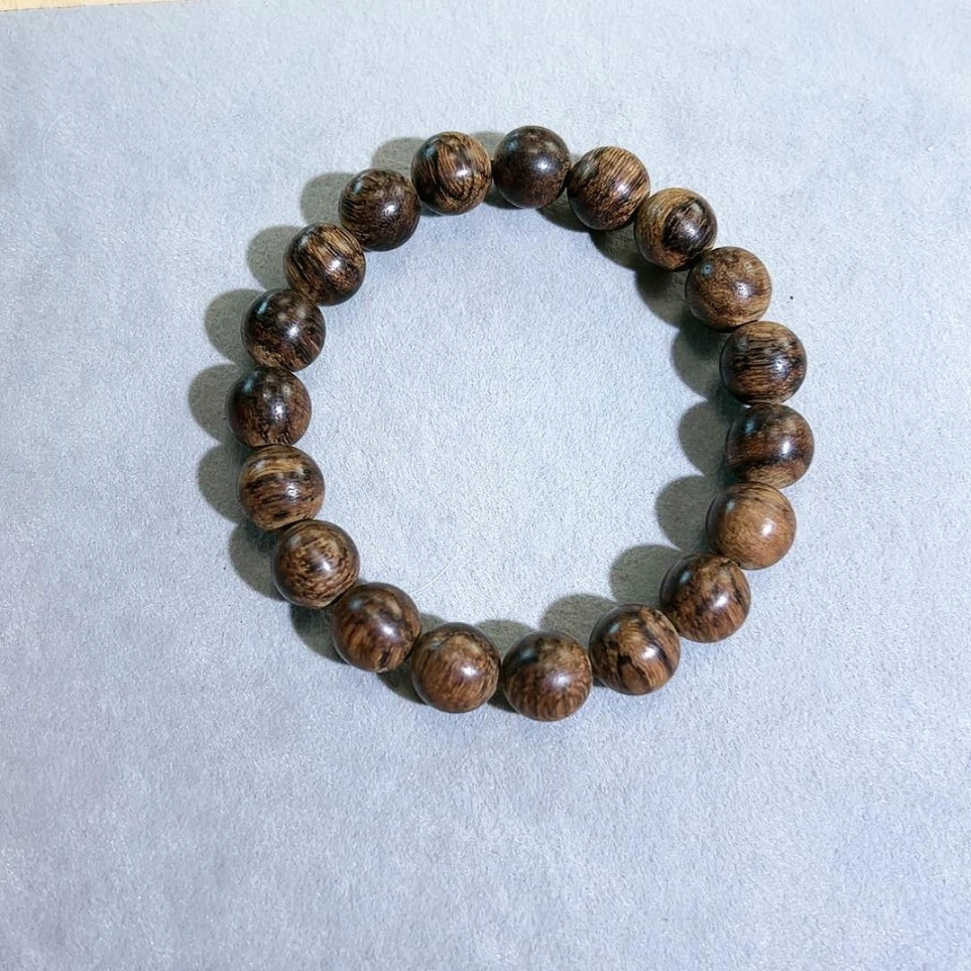 沉香手串天然老惠安古董老料单圈99分沉