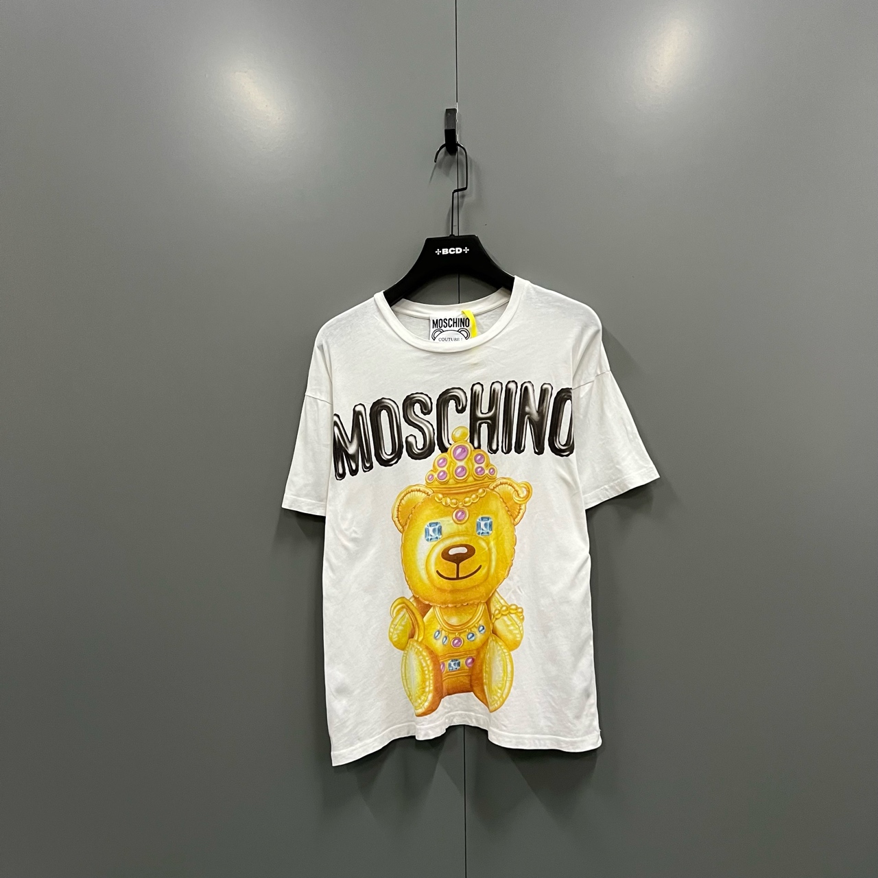 95新 MOSCHINO （ll） 皇冠小熊印花圆领短袖 XXS码 ki302792