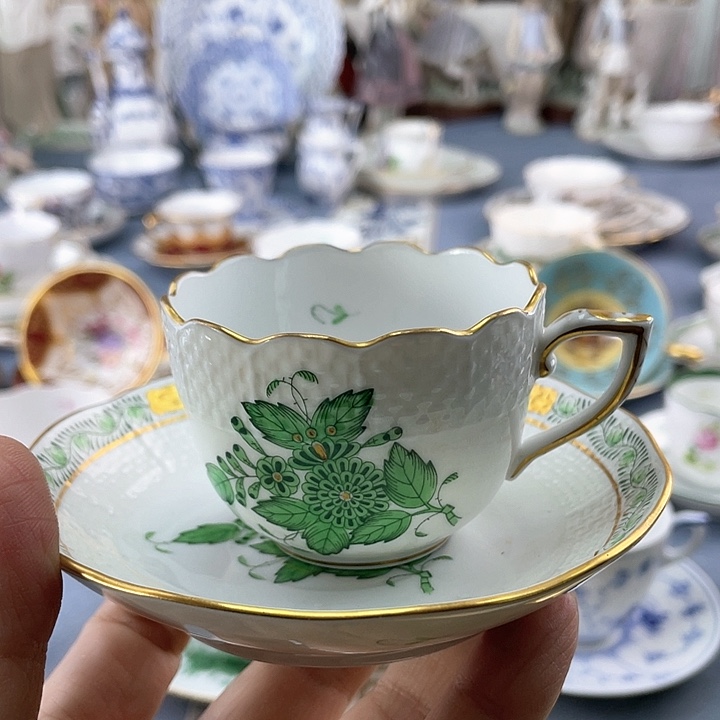 中古欧瓷咖啡杯盘子