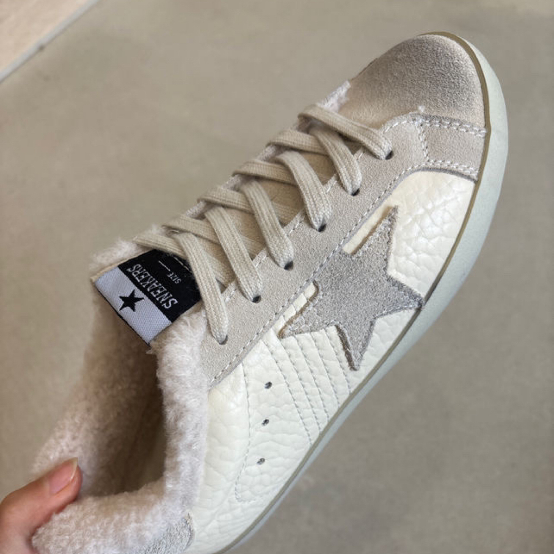 做旧脏脏鞋女秋冬加绒保暖小白鞋平底百搭休闲板鞋女款8142-1