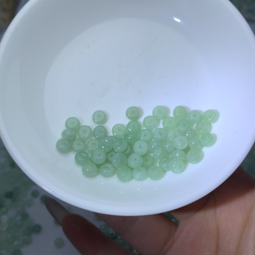 【闪购商品】翡翠手链未镶嵌卡3乘6冰晴算盘50颗