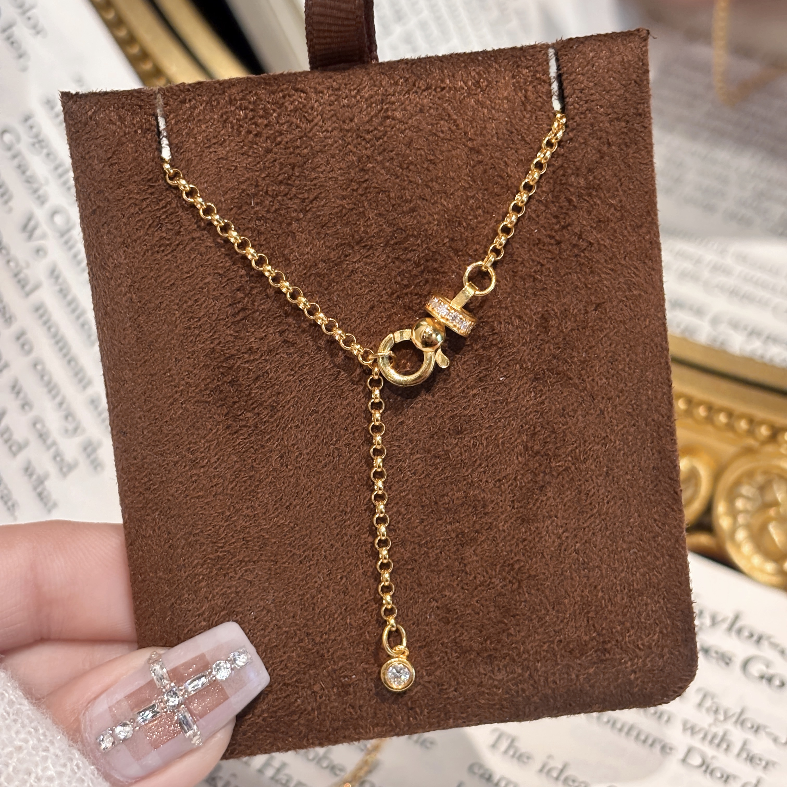 【伟新源】足金999 镶嵌工艺 百搭个性 泡泡万能链（附加100）可调节