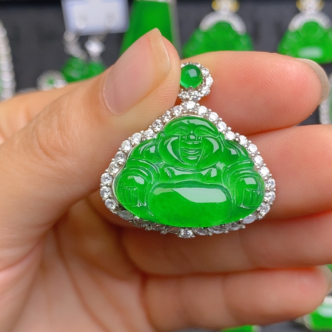 翡翠银S925镶嵌颈饰