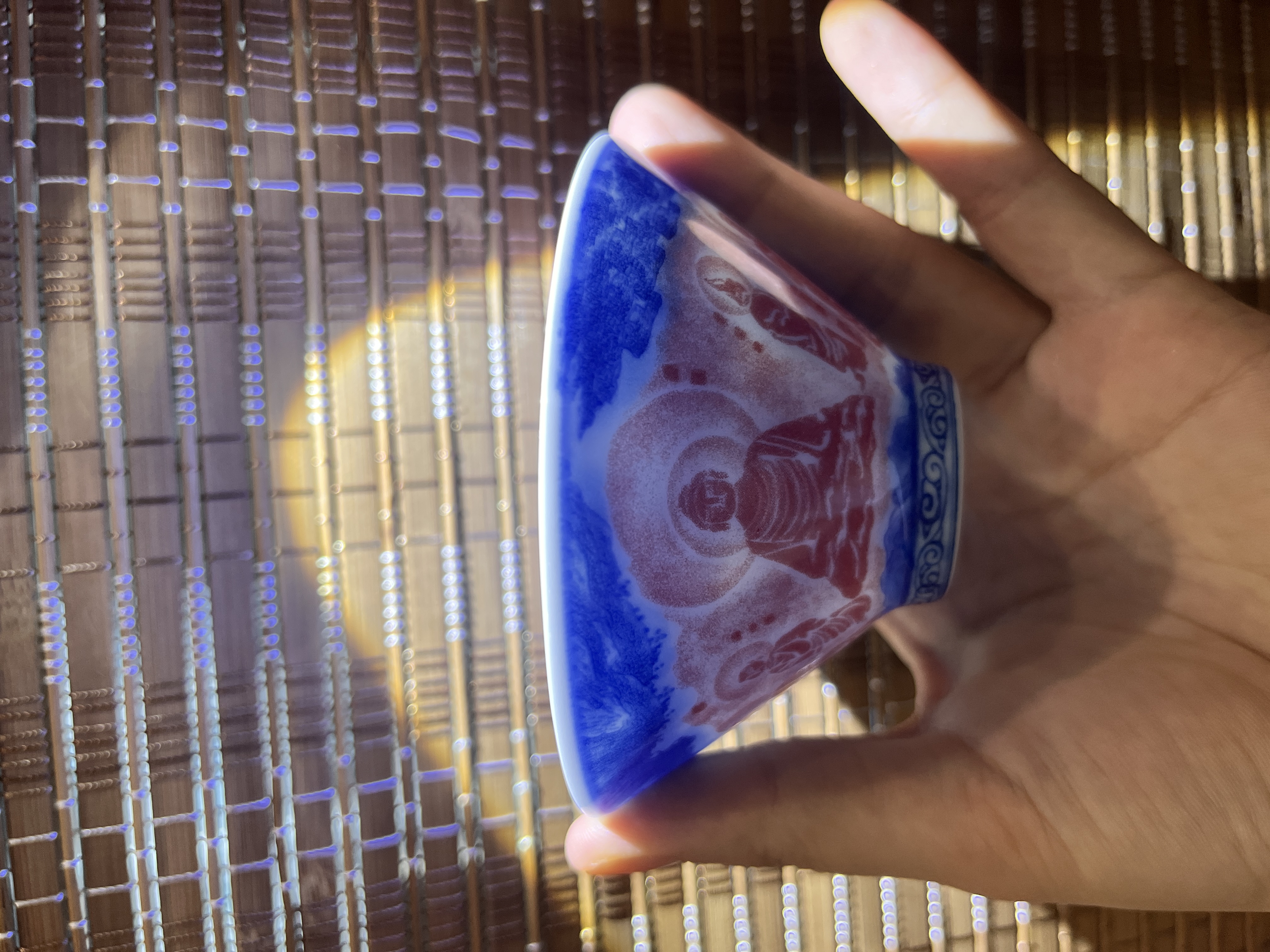 景德镇高温瓷斗笠杯佛像