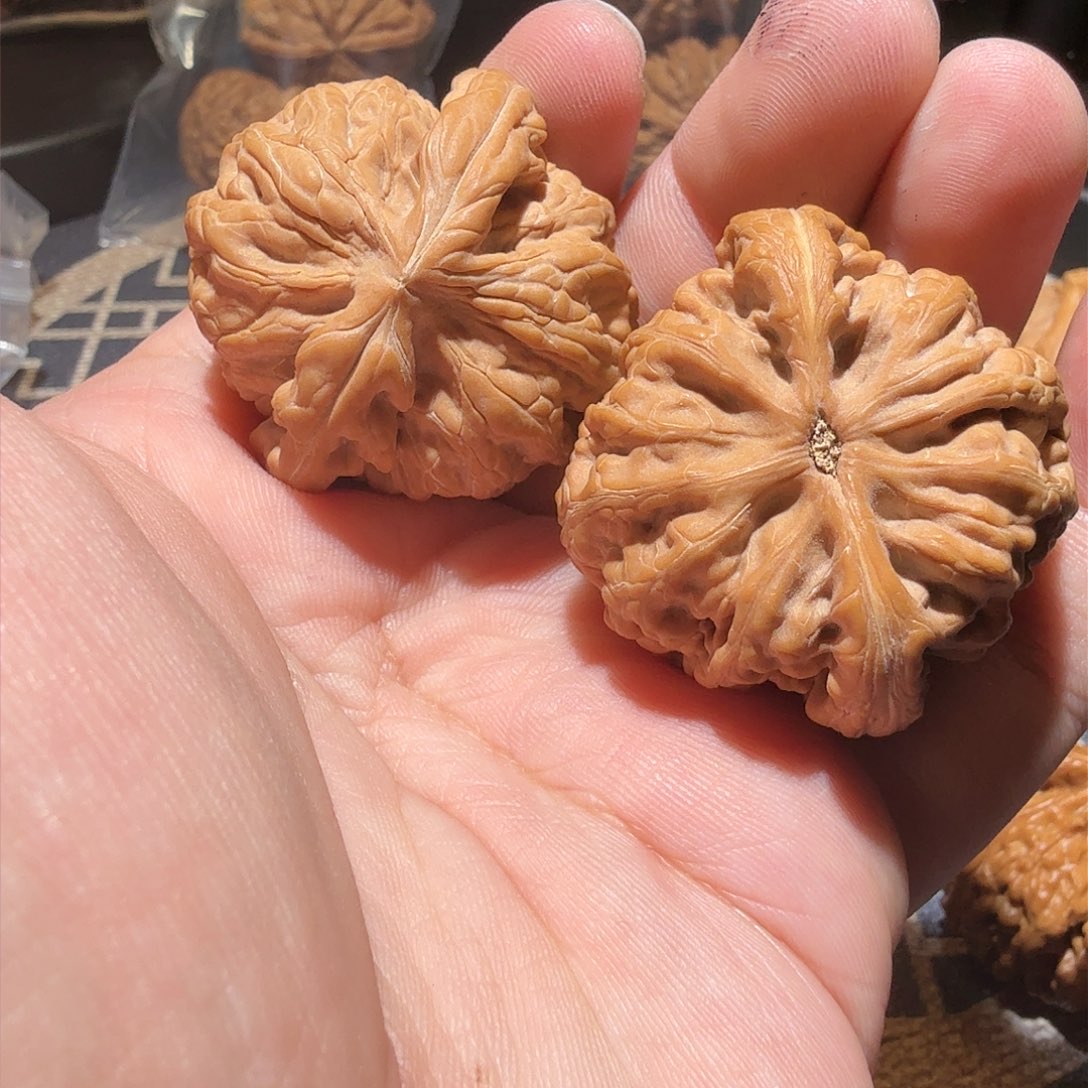 文玩核桃把件红锦鲤