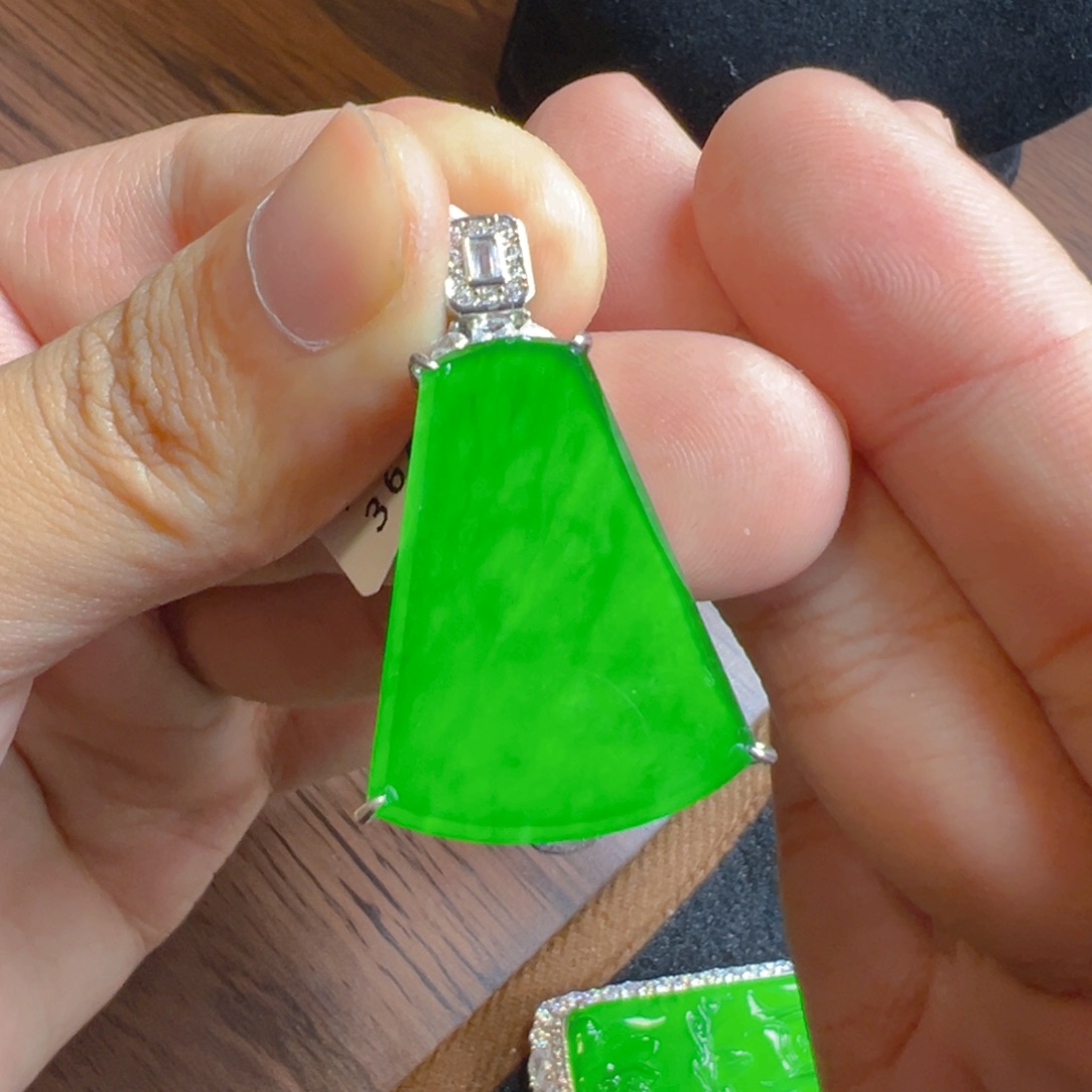 翡翠银S925镶嵌颈饰