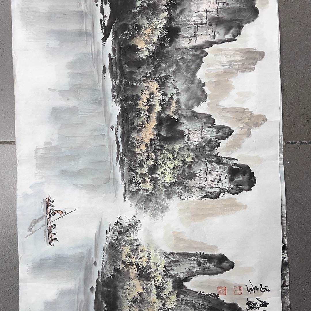 绘画石庆骥山水画