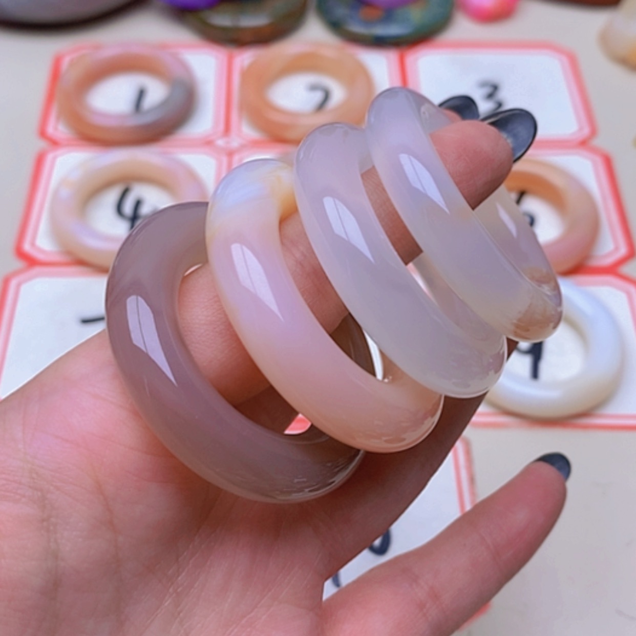 【闪购商品】未镶嵌玛瑙/玉髓珠宝半成品@**夢