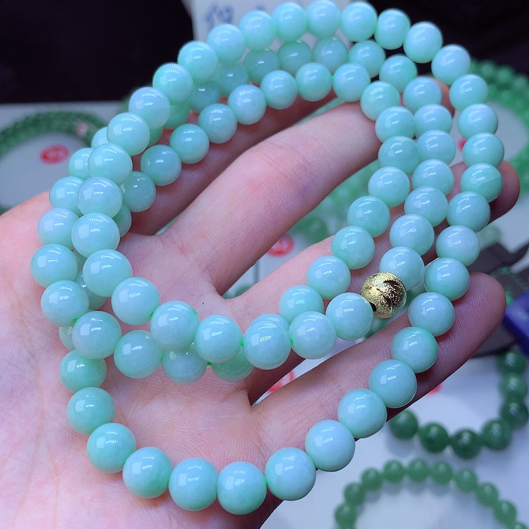 翡翠毛衣链未镶嵌