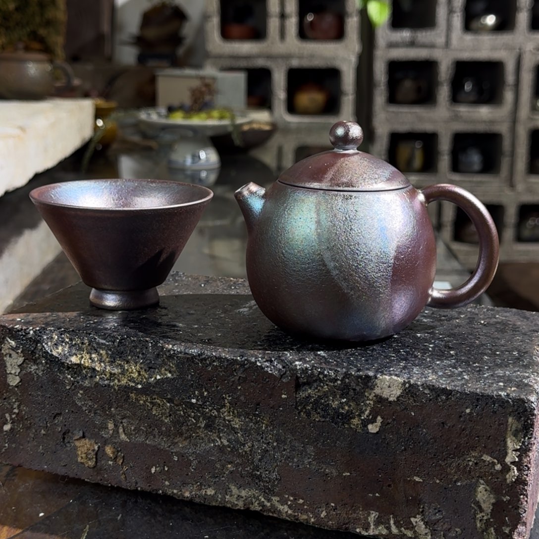 只***桐建水紫陶紫泥柴烧茶具