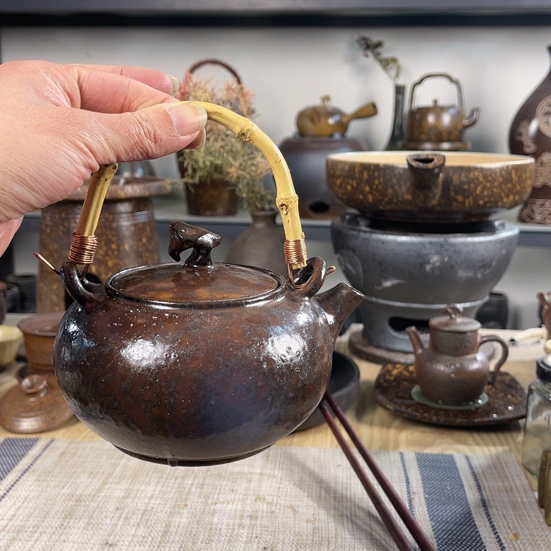 壶紫砂粗陶实用茶壶