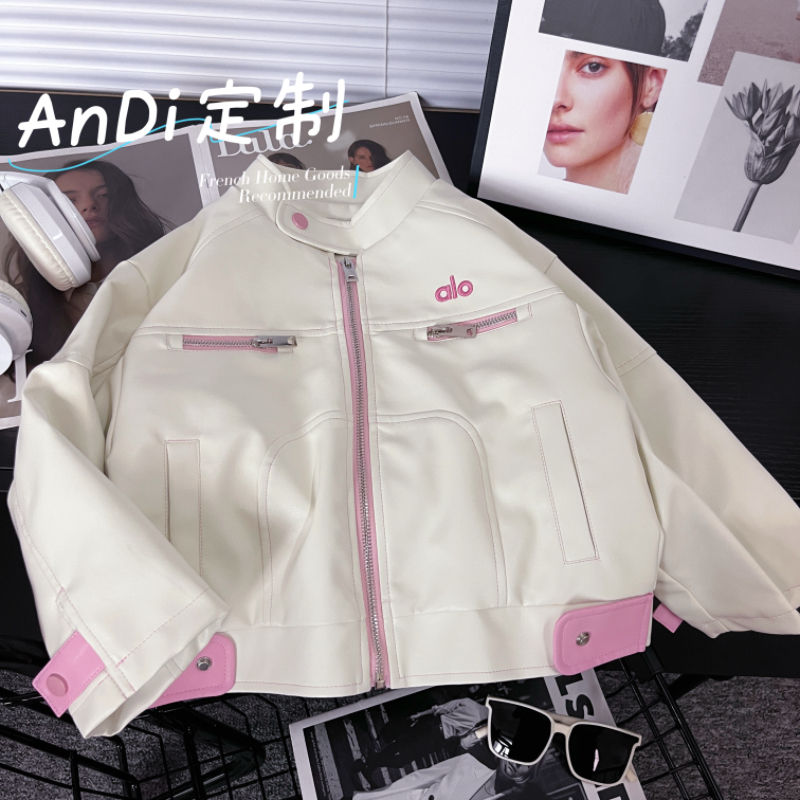 〖ANDI〗安迪订制秋季中大童女童韩系机车立领棒球服外套4710