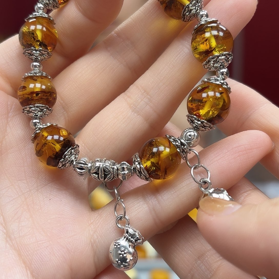 琥珀裸石未镶嵌50手串