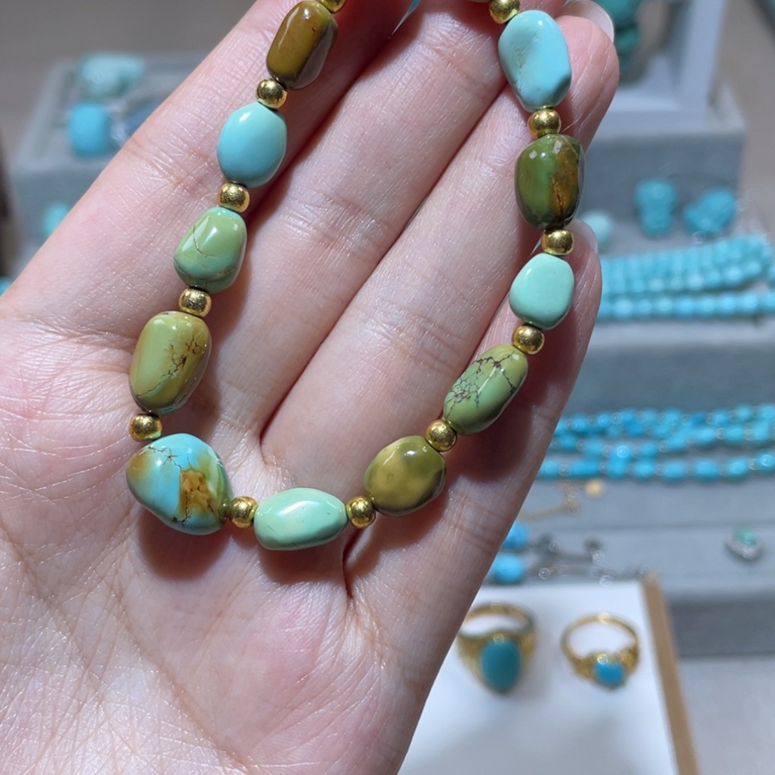 绿松石未镶嵌糖豆