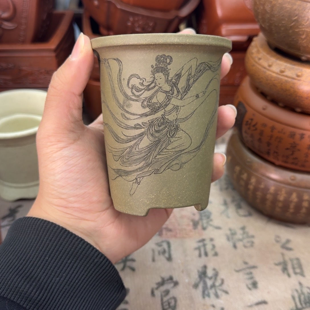 紫砂花盆宜兴紫砂正品花盆7x9