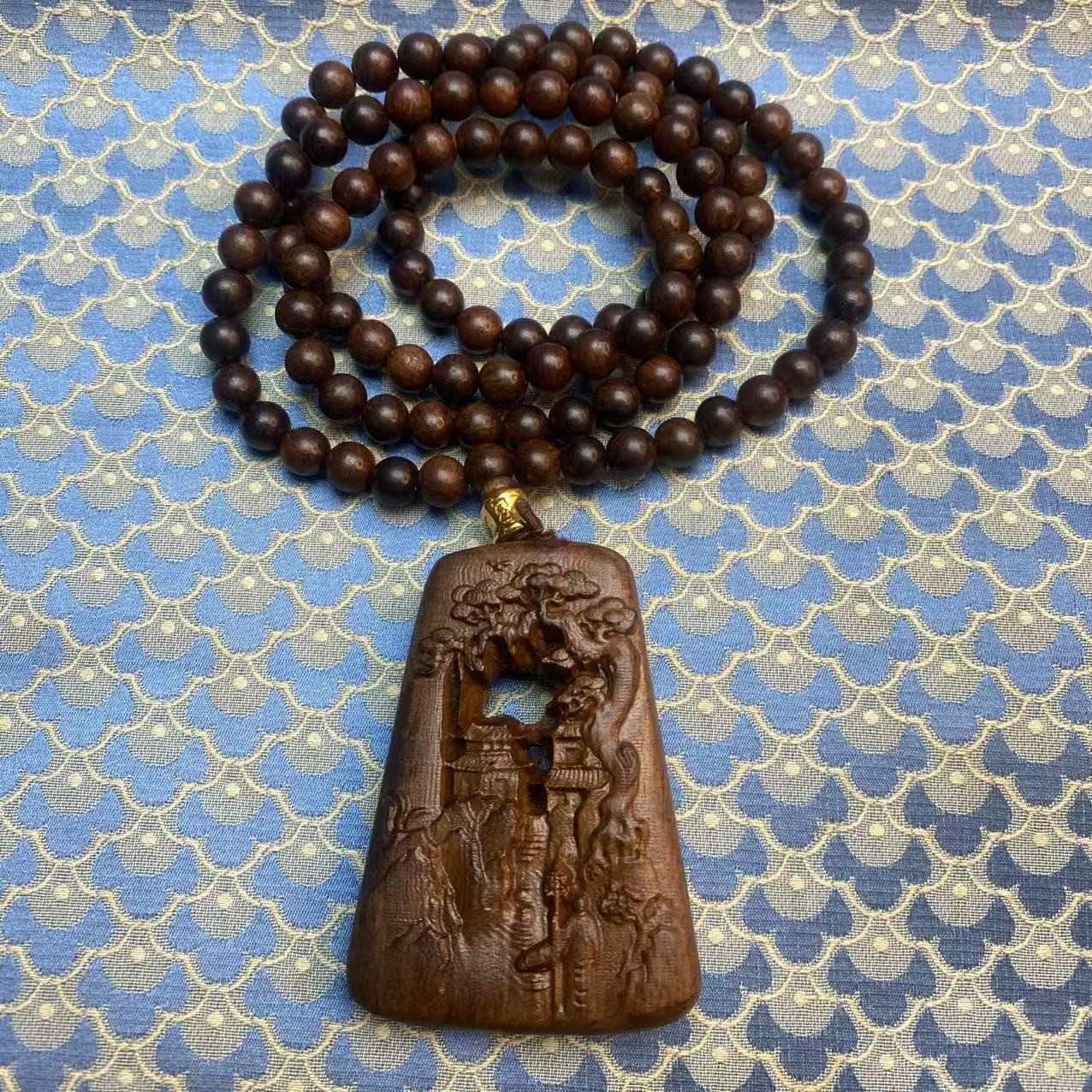 黄花梨雕刻吊坠手串瑶轩堂精选高端SC339